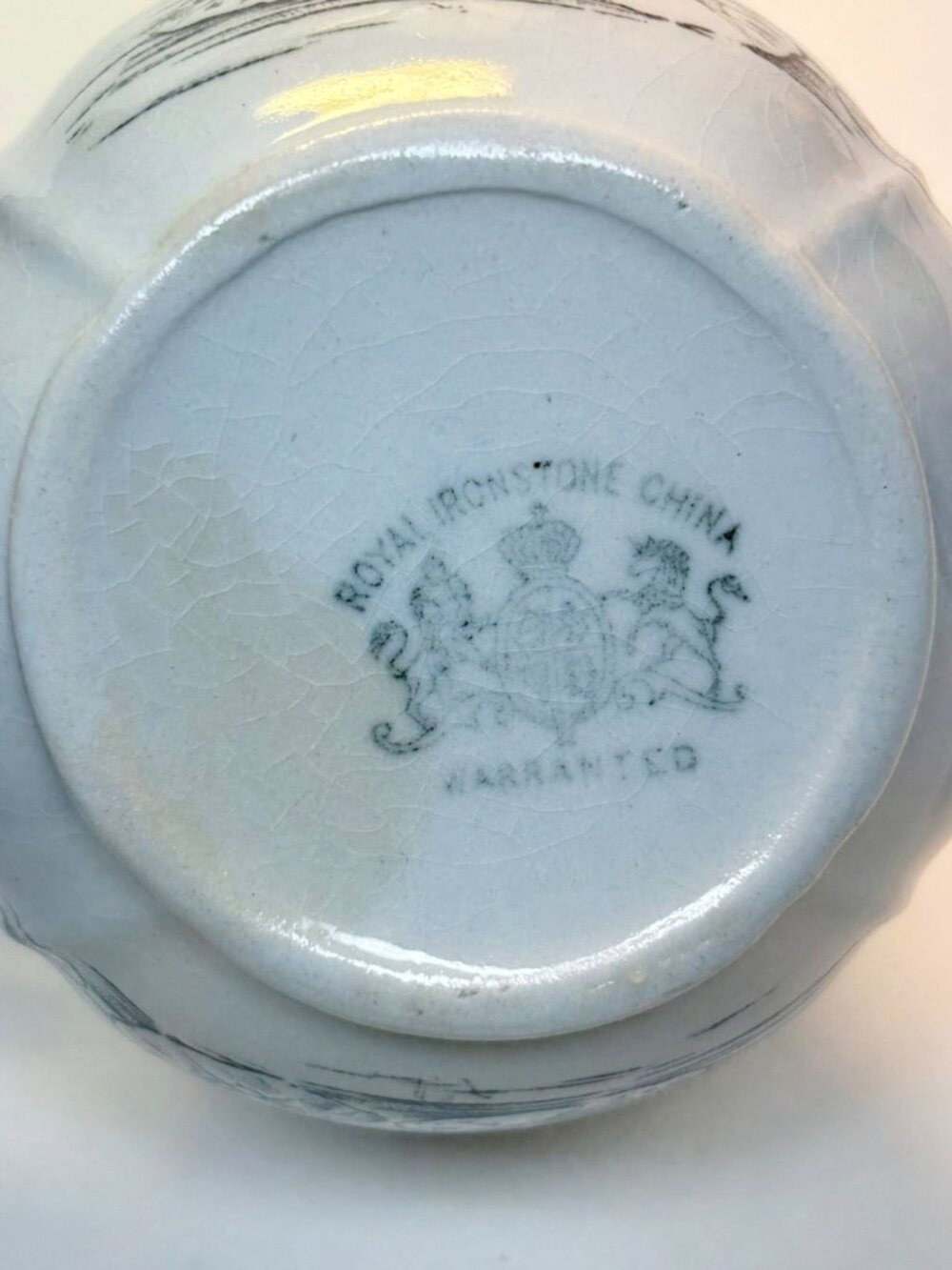 Antique Royal Ironstone China Mug – England – Transferware Cottage Creamer or Sh - Picture 9 of 9